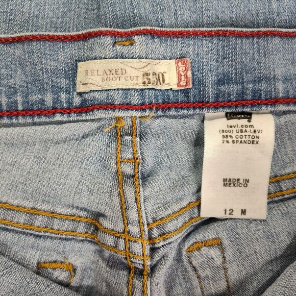 Levi's Jeans Womens 12M Lightwash 550 Relaxed Fit Bootcut Stretchy Midrise - Picture 6 of 11